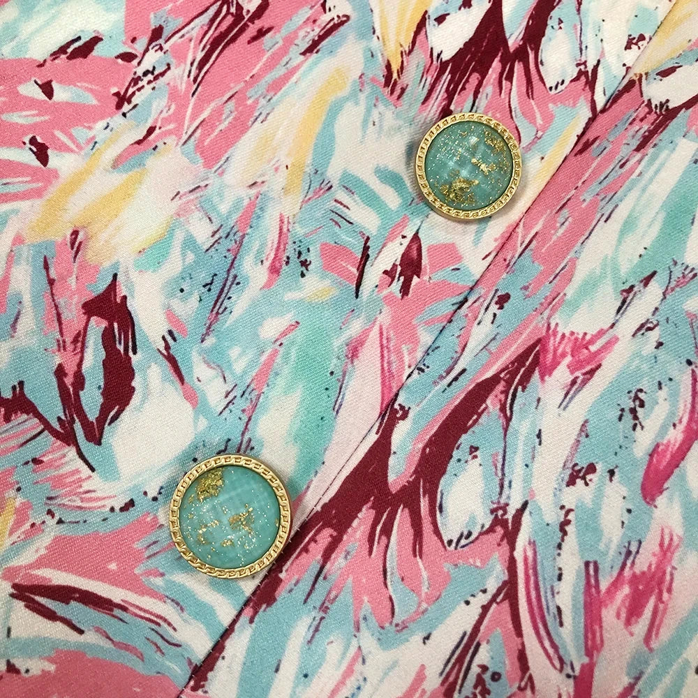 LEONTINA | Sculpturale Strapless Mini Jurk met Abstracte Print