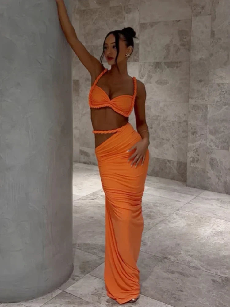 Soraya – Sexy 2-delige Bandage Set met Ruched Rok