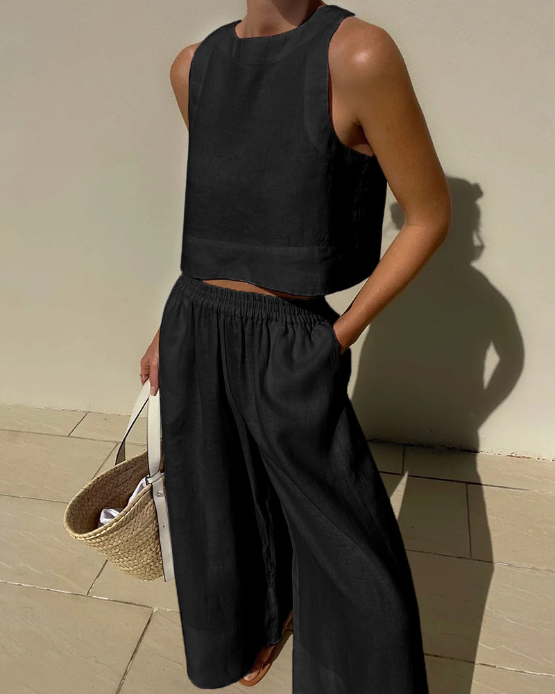 Léna | Mouwloze Zomerset met Top en Shorts