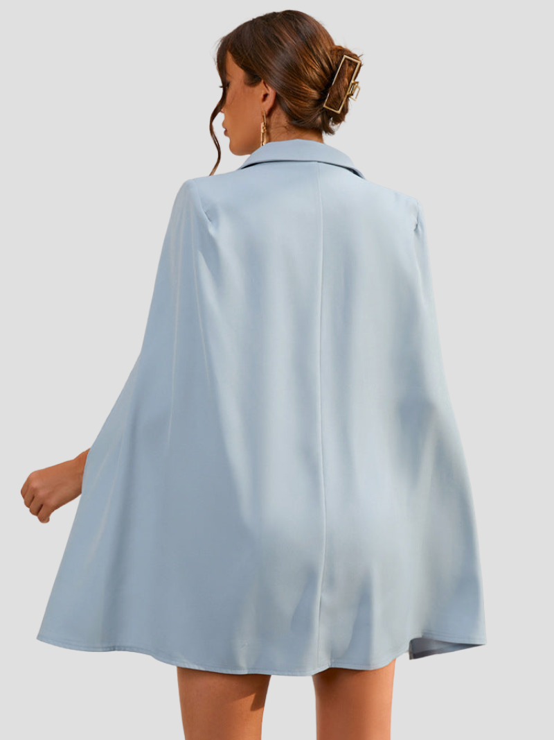 VALÉRIA | Cape Blazer Jurk met Gouden Details voor Dames