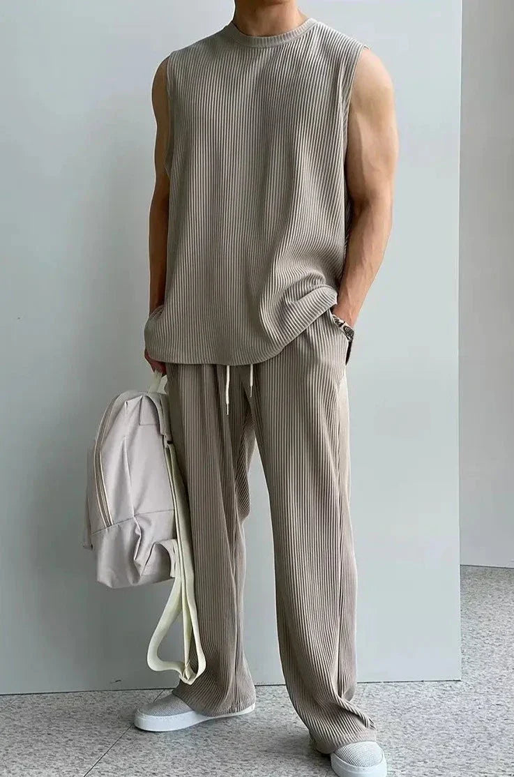 KIAN | Zomerset met Mouwloze Top en Losvallende Broek