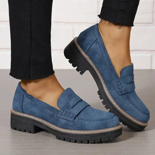 Sienna Zwarte Loafers Dames | Comfortabele Plateauzool, Antislip 8