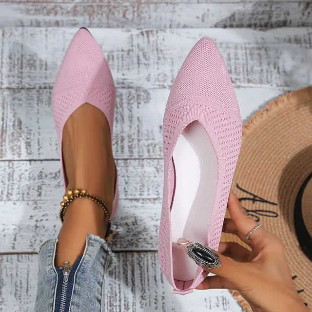 DALINA | Puntige damesloafers van ademend mesh en PU