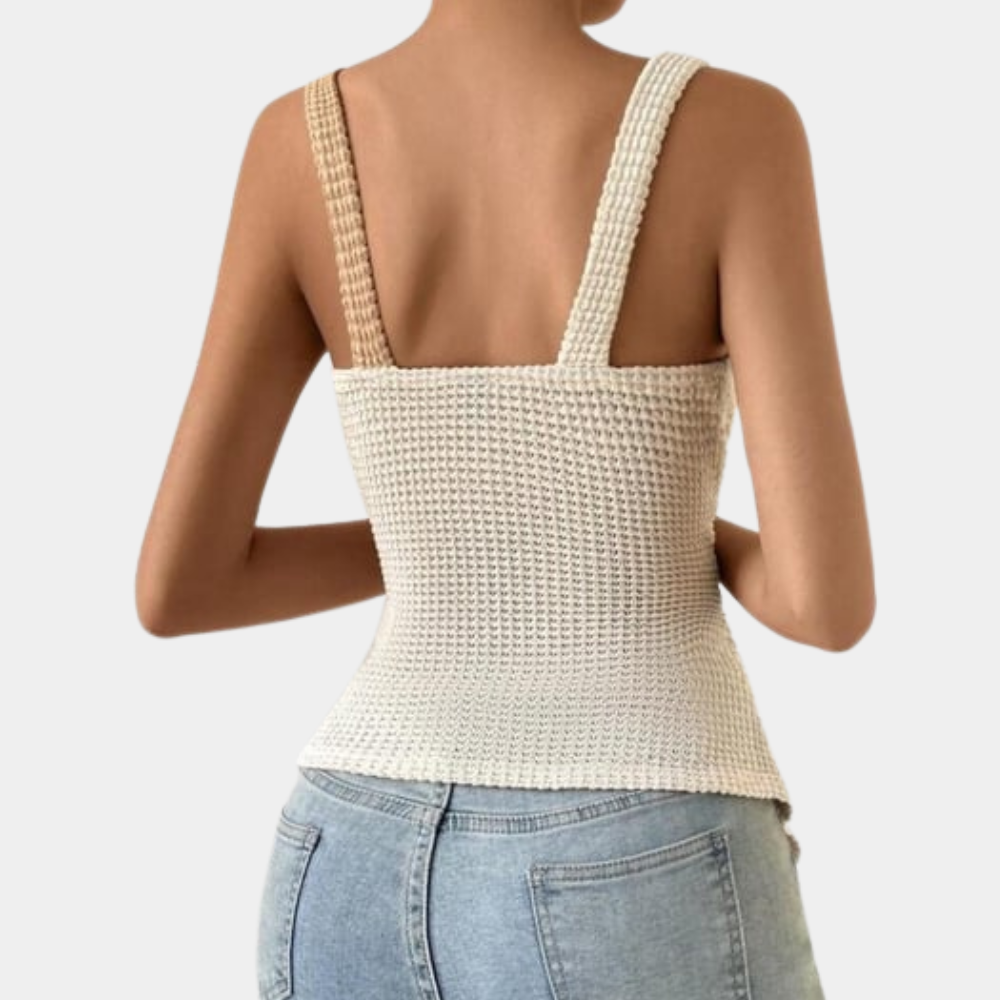 ELODIA | Mouwloze Top met Tijdloos Design