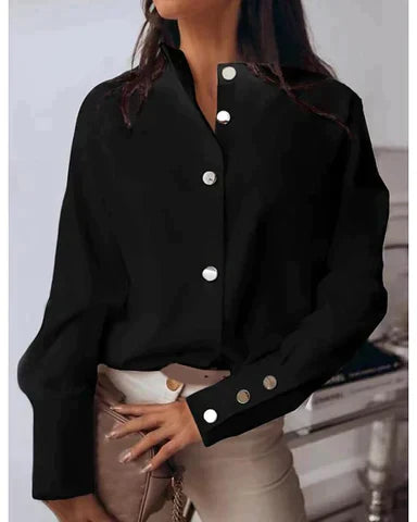 Elegante Blouse met Knopen voor Alle Seizoenen