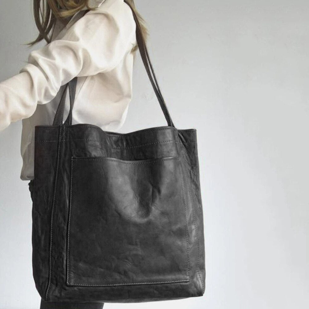 Zara Dames Schoudertas | Zwart Leren, Tijdloos Ontwerp 4