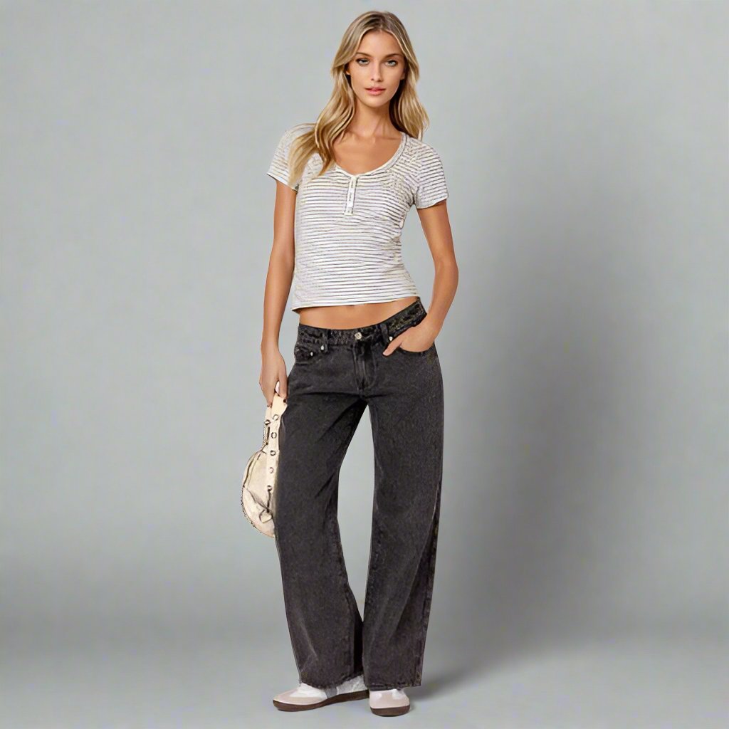 Roxy | Low-Rise Jeans – Trendy & Comfortabele Stretch Denim | Y2K Fit