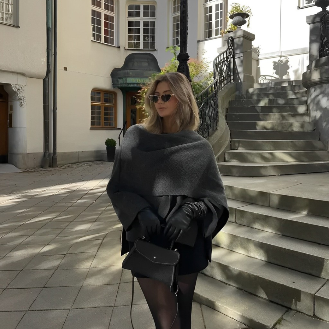 Oversized wollen jas met knoopsluiting en luxe voering