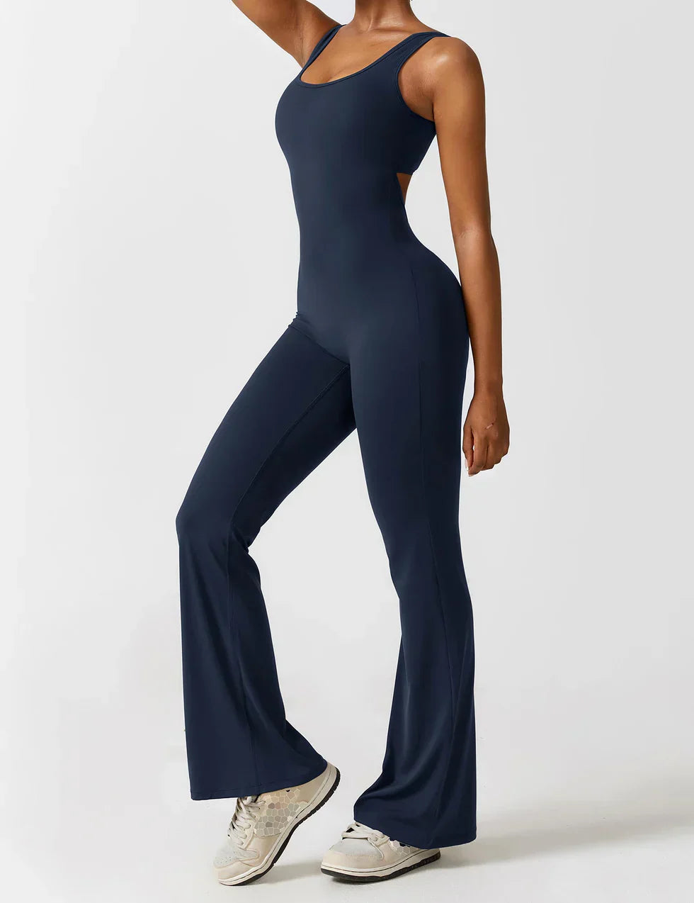 Elena Jumpsuit | Flared Fit | V-Back Design | Shaping & Comfort | Trendy Must-Have