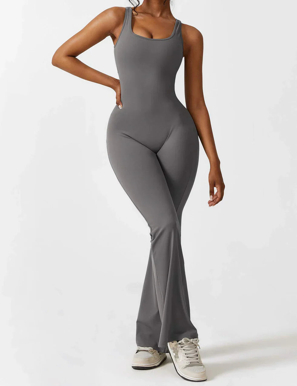 Elena Jumpsuit | Flared Fit | V-Back Design | Shaping & Comfort | Trendy Must-Have