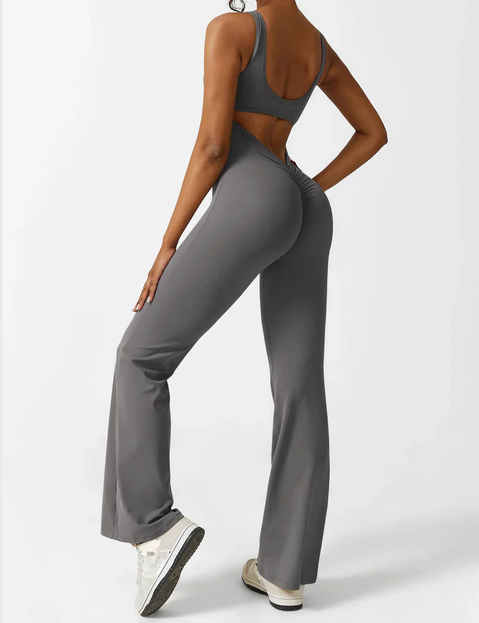 Elena Jumpsuit | Flared Fit | V-Back Design | Shaping & Comfort | Trendy Must-Have