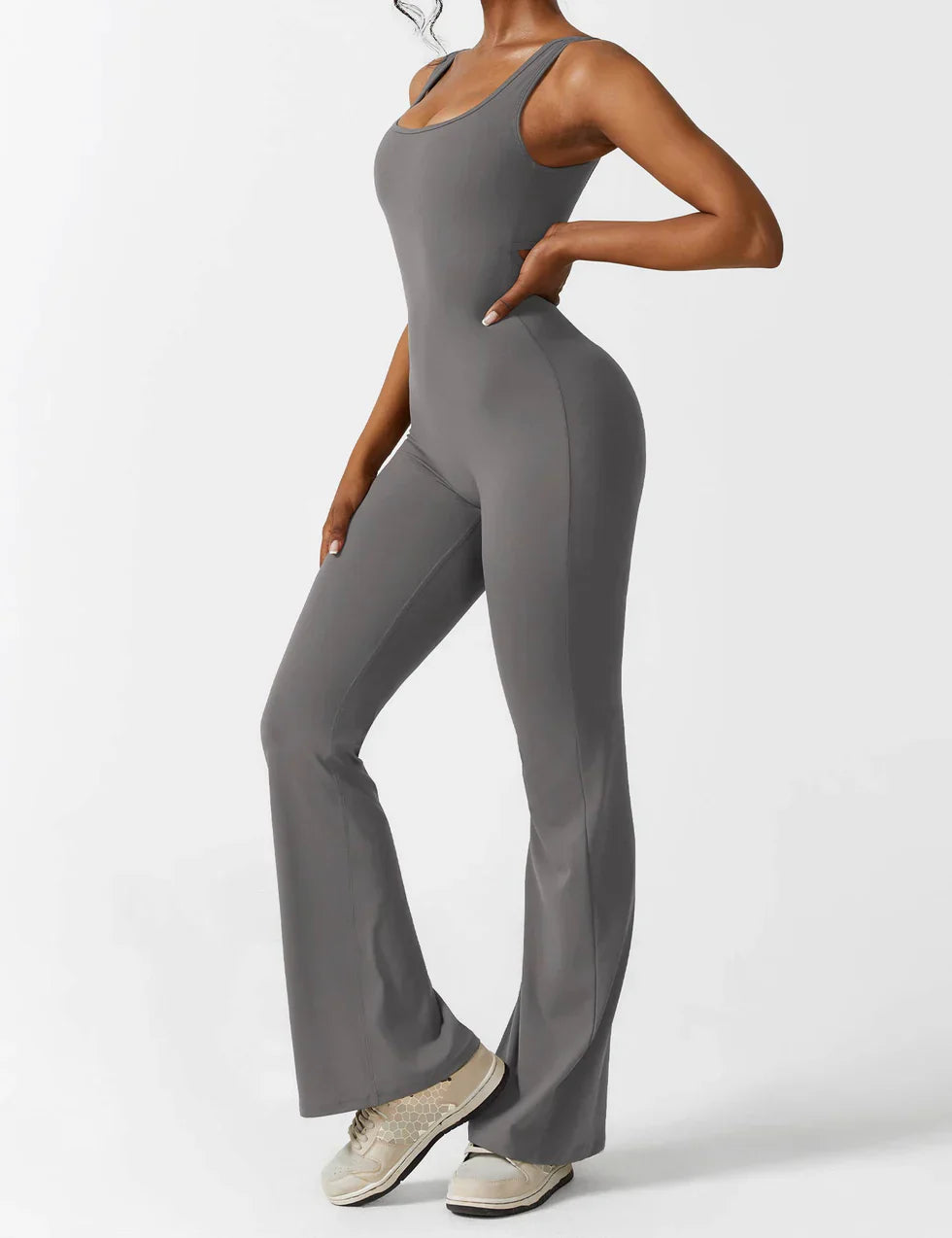 Elena Jumpsuit | Flared Fit | V-Back Design | Shaping & Comfort | Trendy Must-Have