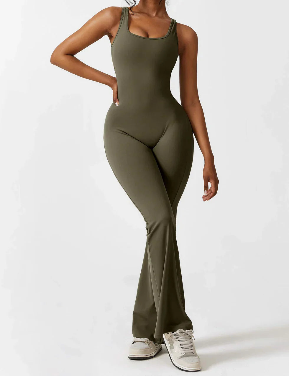 Elena Jumpsuit | Flared Fit | V-Back Design | Shaping & Comfort | Trendy Must-Have