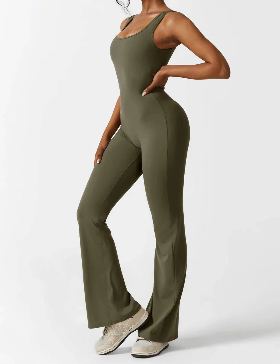 Elena Jumpsuit | Flared Fit | V-Back Design | Shaping & Comfort | Trendy Must-Have