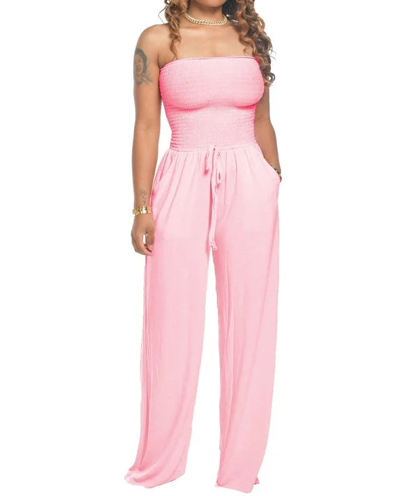 ELODIE – Klassieke Strapless Jumpsuit voor Zomer en Lente