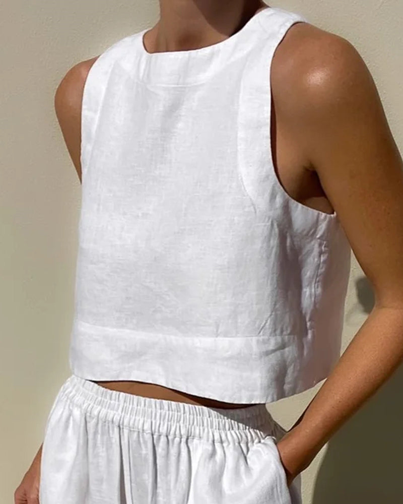 Léna | Mouwloze Zomerset met Top en Shorts
