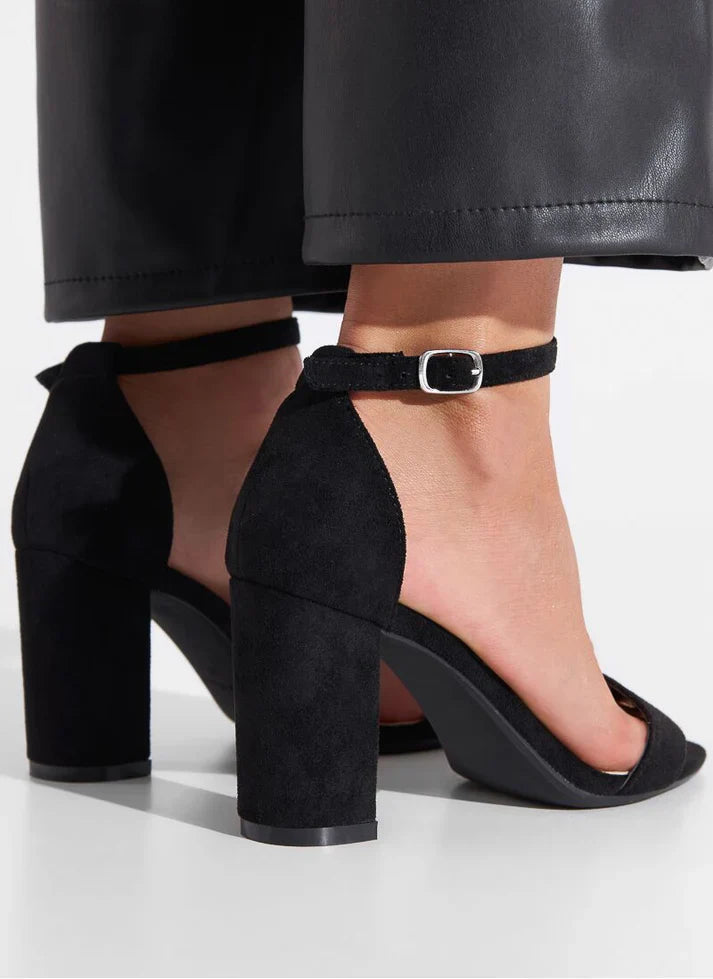 TALINA | Trendy leren sandalen met hak en verstelbare bandjes