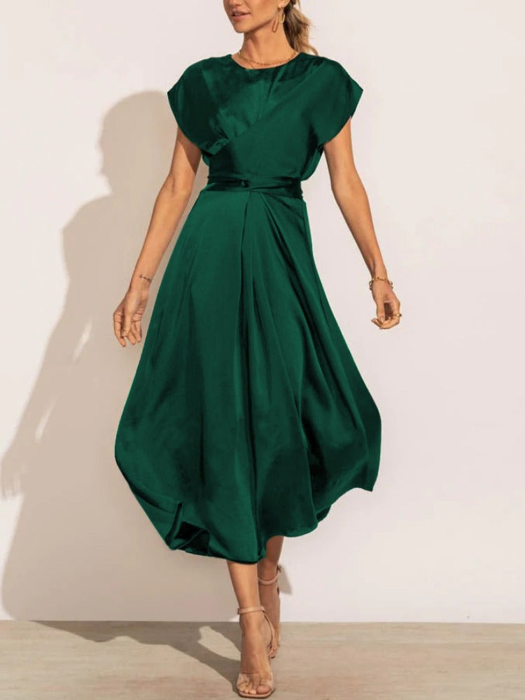 Elaria | Elegante Midi Avondjurk met Gelaagde Mouwen