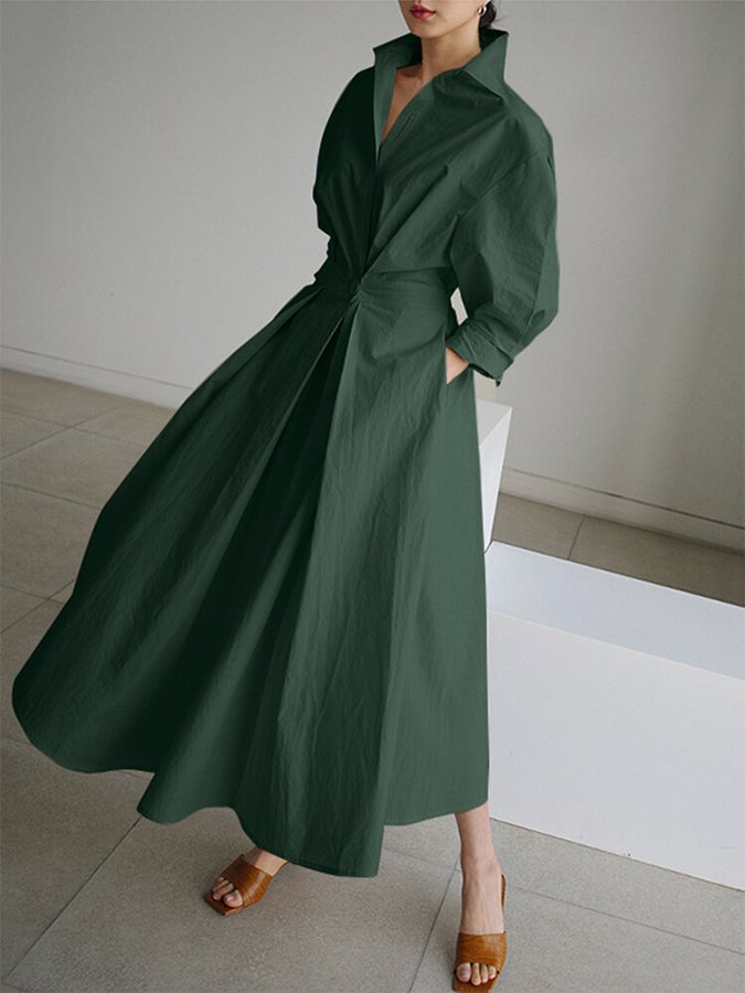 Eline | Zomerjurk in Maxi-Lengte met Vintage Halslijn