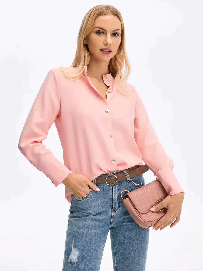 Elegante Blouse met Knopen voor Alle Seizoenen