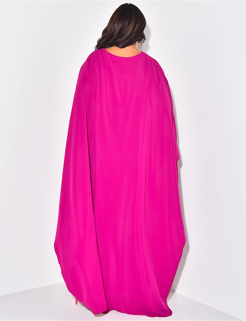 MARÉLIA | Cape-jurk met vloeiende pasvorm en verstelbare taille