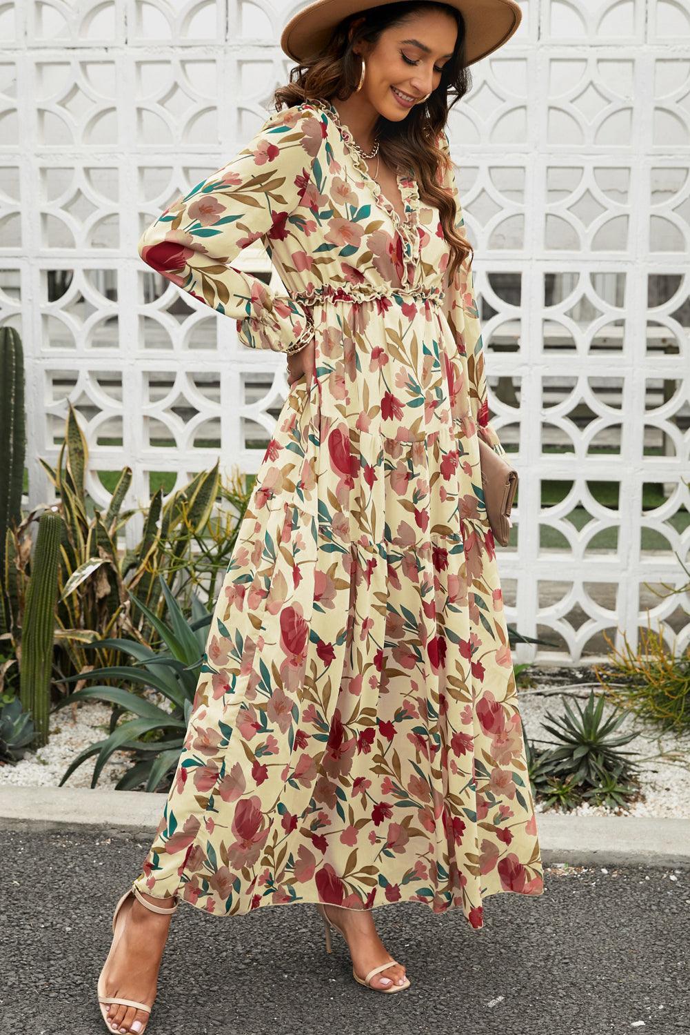 Noémie | Elegante Wilde Maxi Jurk Voor Dames