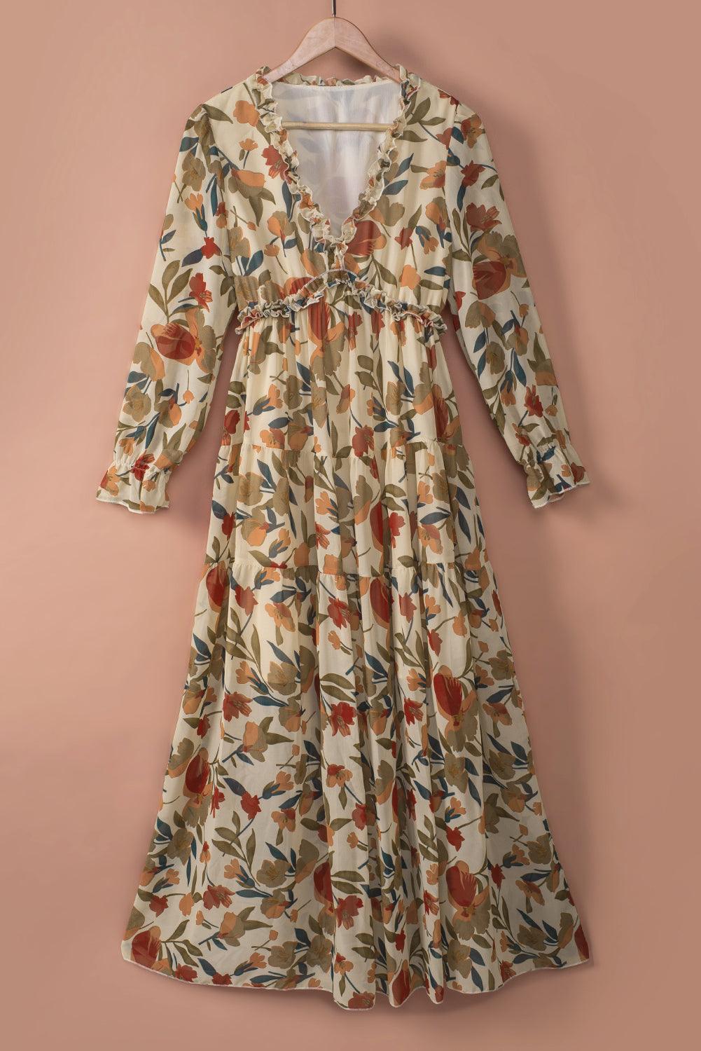 Noémie | Elegante Wilde Maxi Jurk Voor Dames