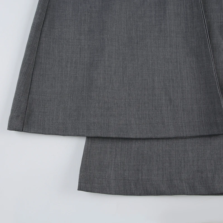 LORENTE | Hoog uitgesneden Elegante Broek met Uitlopende Pijpen