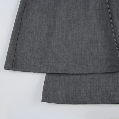 LORENTE | Hoog uitgesneden Elegante Broek met Uitlopende Pijpen