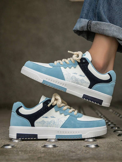 Beige heren sneakers met print – sportief, comfortabel en perfect voor elke dag