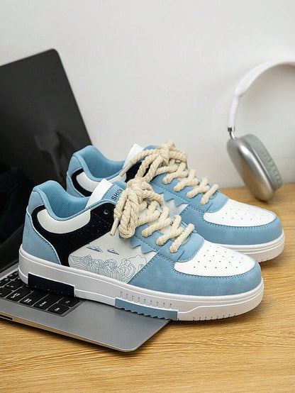 Beige heren sneakers met print – sportief, comfortabel en perfect voor elke dag