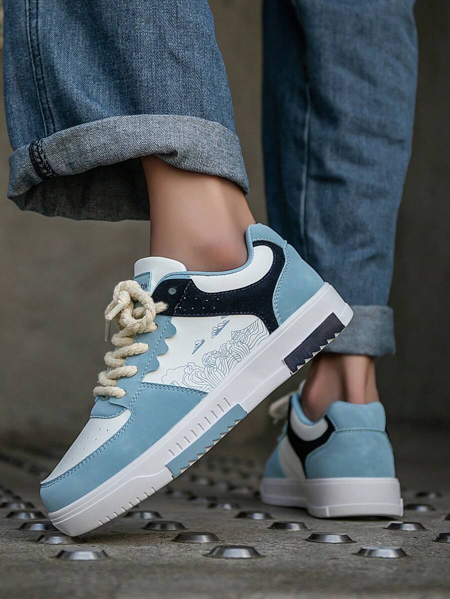 Beige heren sneakers met print – sportief, comfortabel en perfect voor elke dag