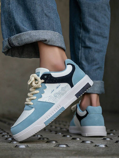 Beige heren sneakers met print – sportief, comfortabel en perfect voor elke dag