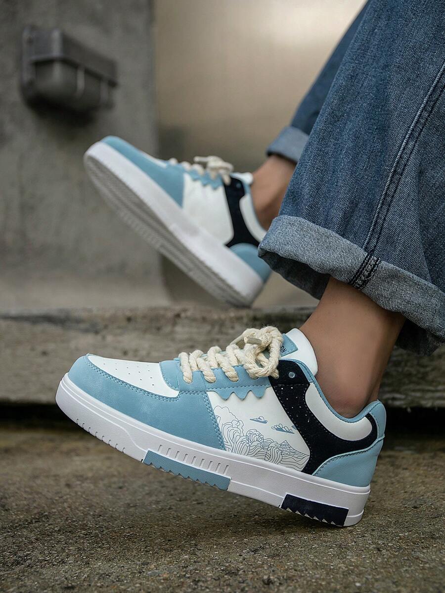 Beige heren sneakers met print – sportief, comfortabel en perfect voor elke dag