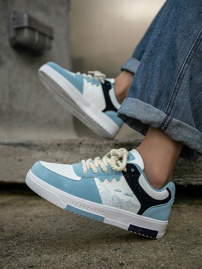 Beige heren sneakers met print – sportief, comfortabel en perfect voor elke dag