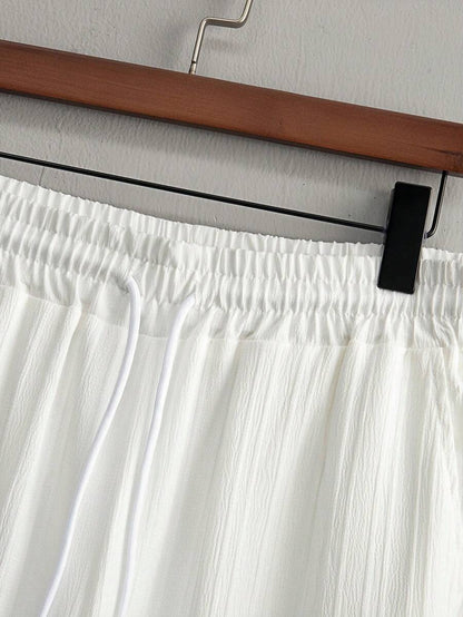 Zwart heren co-ord set met opstaande kraag – moderne Japanse stijl met luxe uitstraling