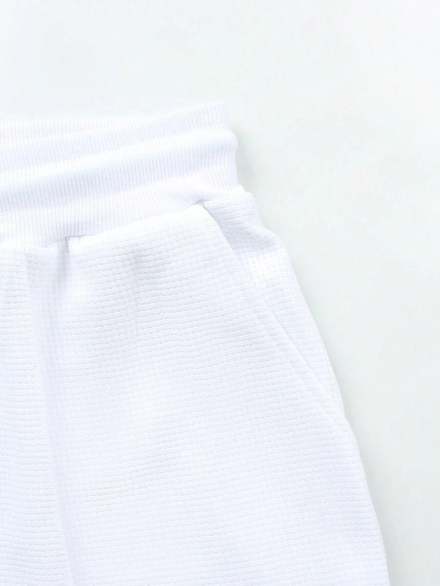 Beige heren polo & shorts set – minimalistische zomerset met relaxte uitstraling