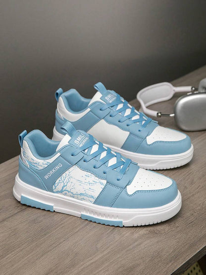 Beige heren sneakers met print – sportief, comfortabel en perfect voor elke dag
