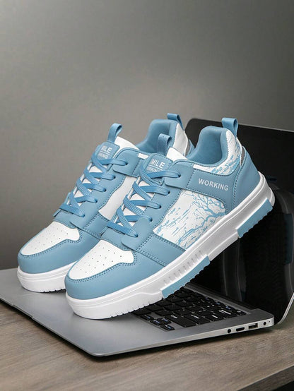 Beige heren sneakers met print – sportief, comfortabel en perfect voor elke dag