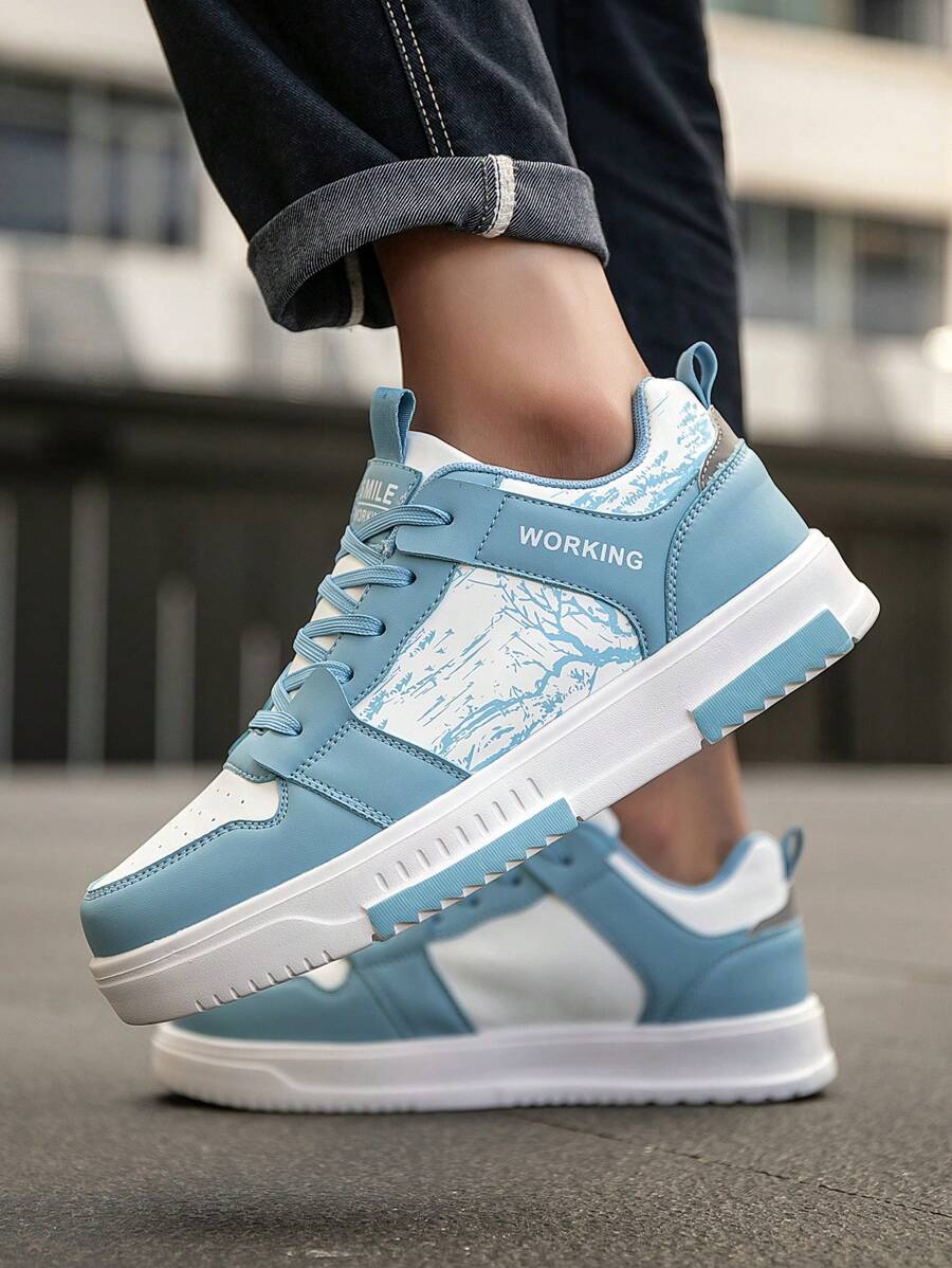 Beige heren sneakers met print – sportief, comfortabel en perfect voor elke dag