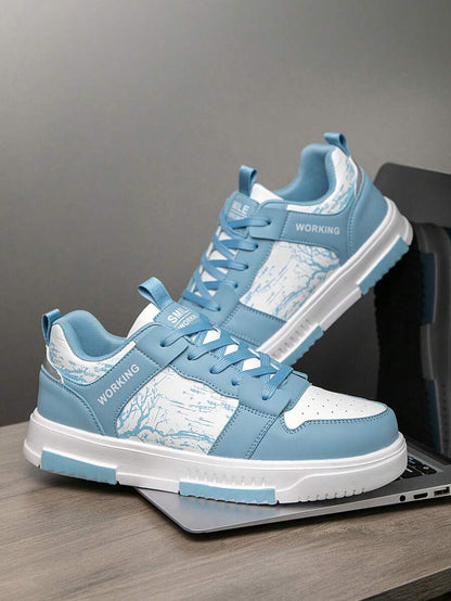 Beige heren sneakers met print – sportief, comfortabel en perfect voor elke dag