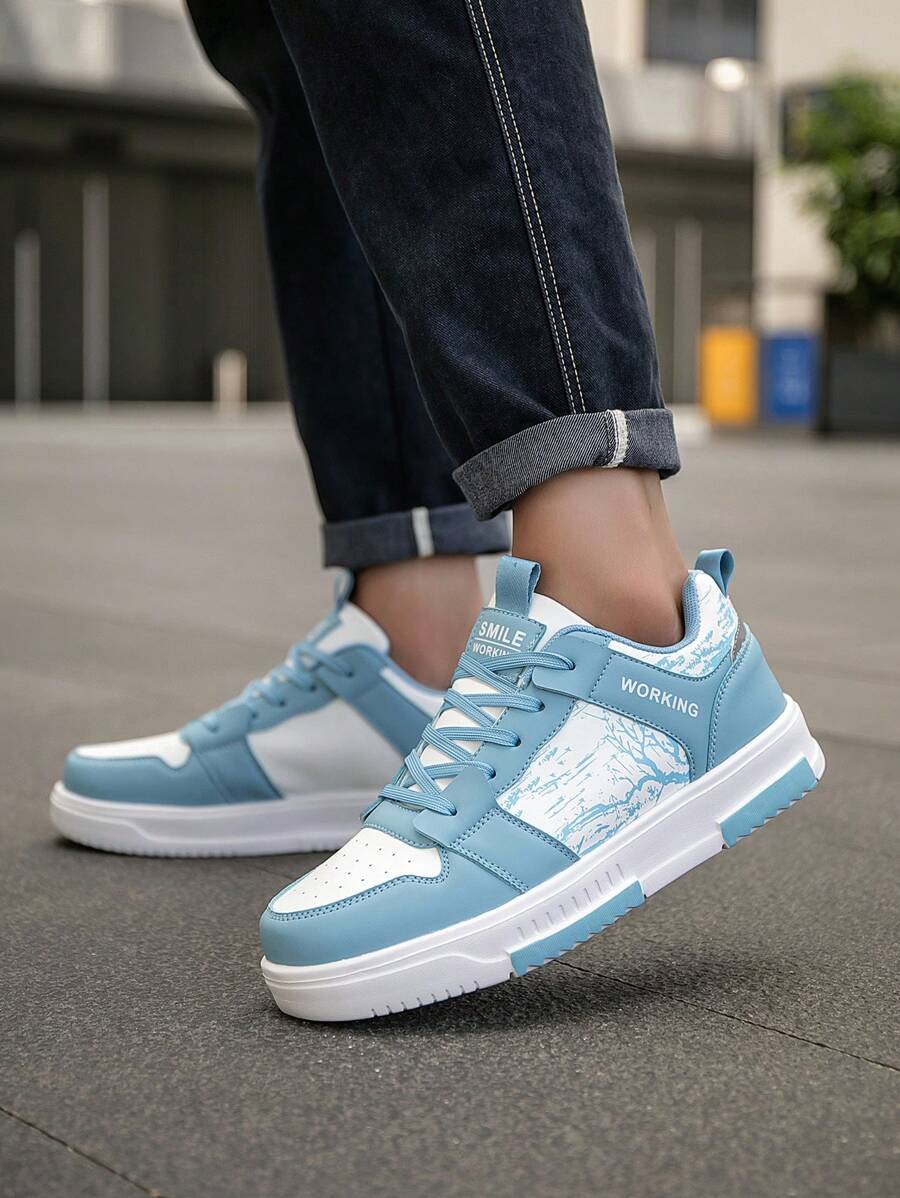 Beige heren sneakers met print – sportief, comfortabel en perfect voor elke dag