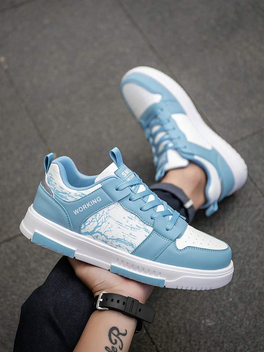 Beige heren sneakers met print – sportief, comfortabel en perfect voor elke dag
