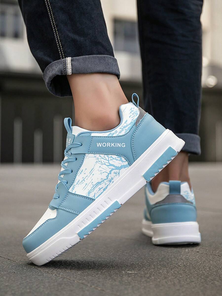 Beige heren sneakers met print – sportief, comfortabel en perfect voor elke dag