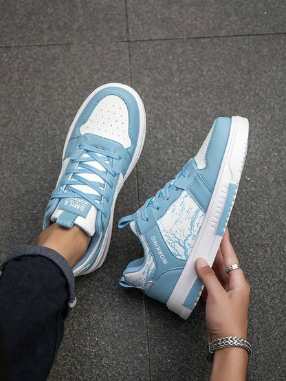 Beige heren sneakers met print – sportief, comfortabel en perfect voor elke dag