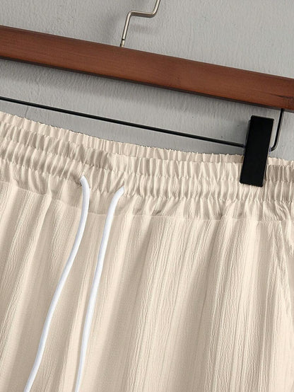 Zwart heren co-ord set met opstaande kraag – moderne Japanse stijl met luxe uitstraling