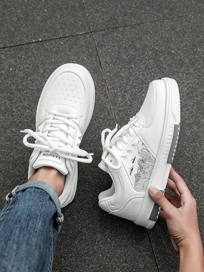 Beige heren sneakers met print – sportief, comfortabel en perfect voor elke dag