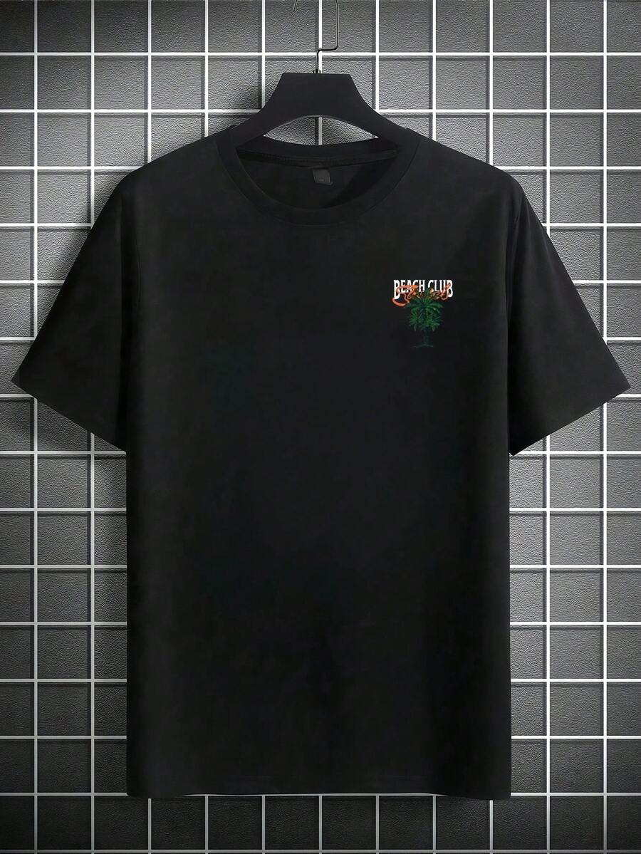 Casual mintgroen heren T-shirt met print en oversized fit