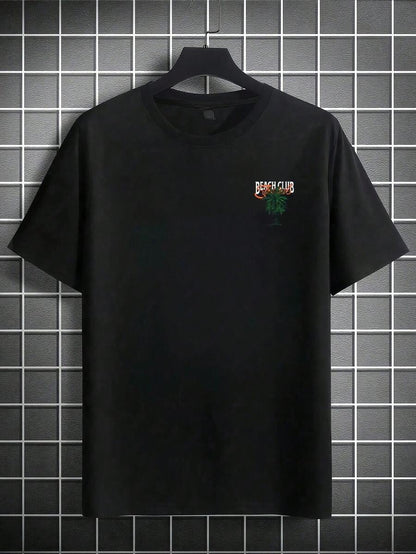 Casual mintgroen heren T-shirt met print en oversized fit