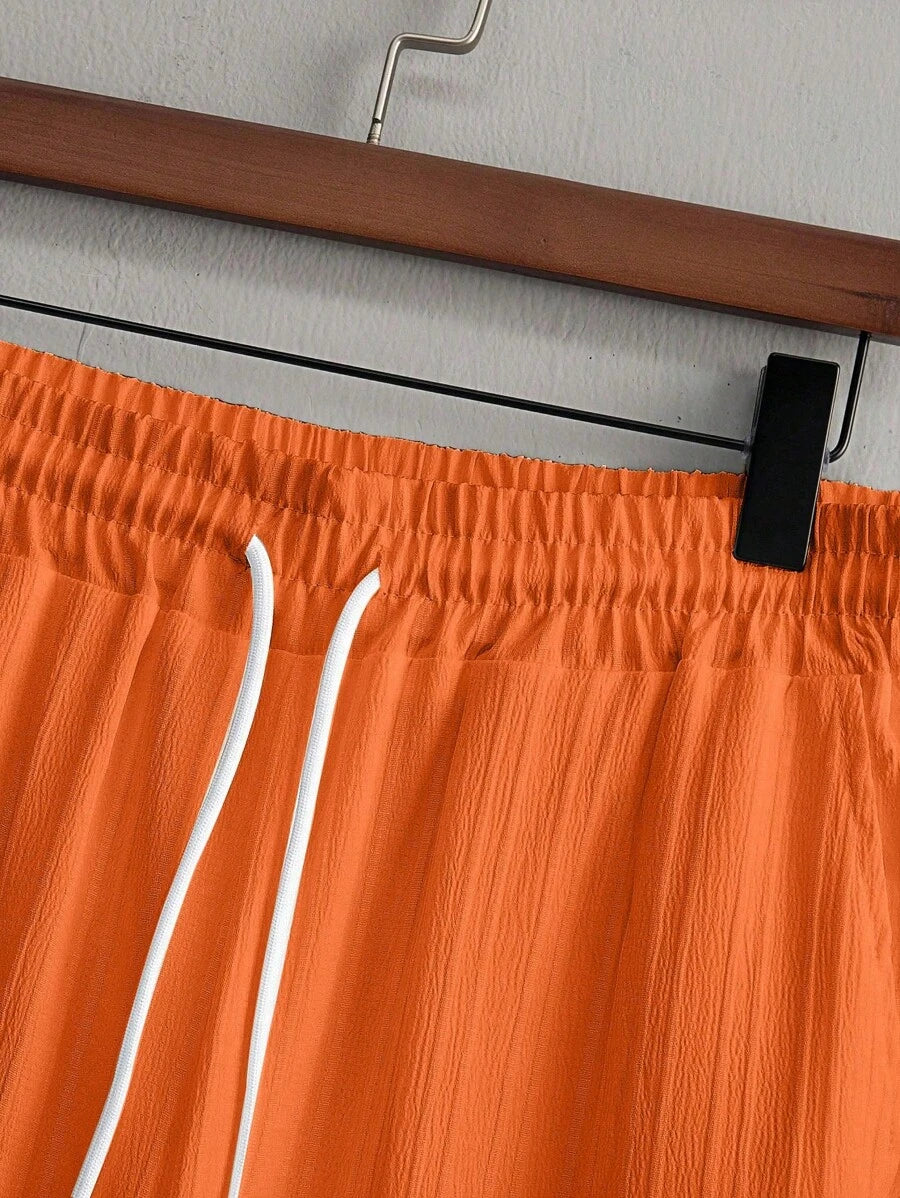 Zwart heren co-ord set met opstaande kraag – moderne Japanse stijl met luxe uitstraling